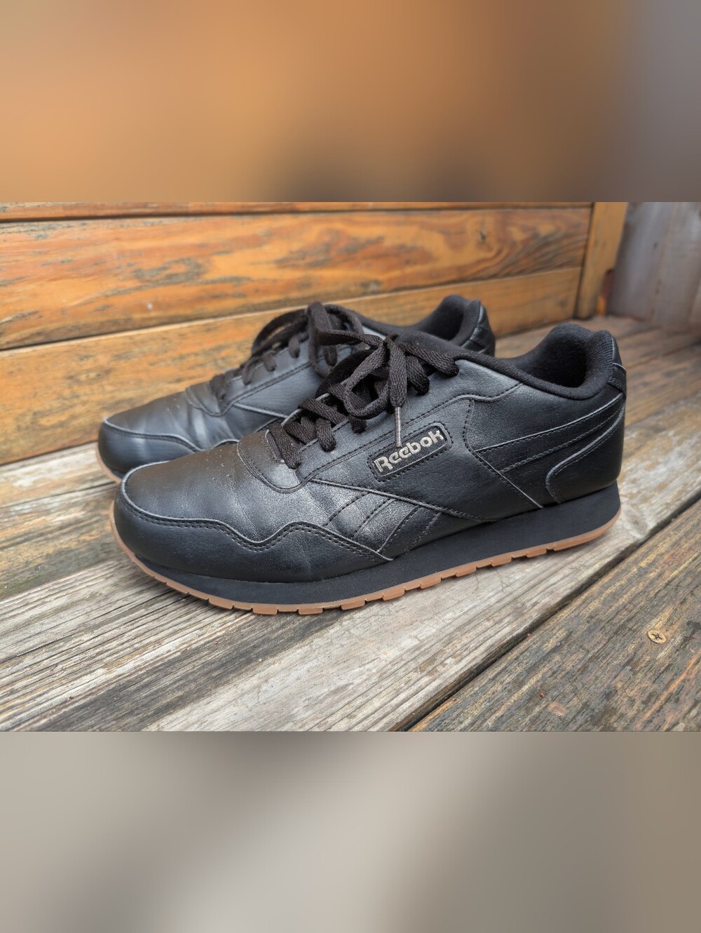 Reebok Classic Men's Black Leather Sneakers